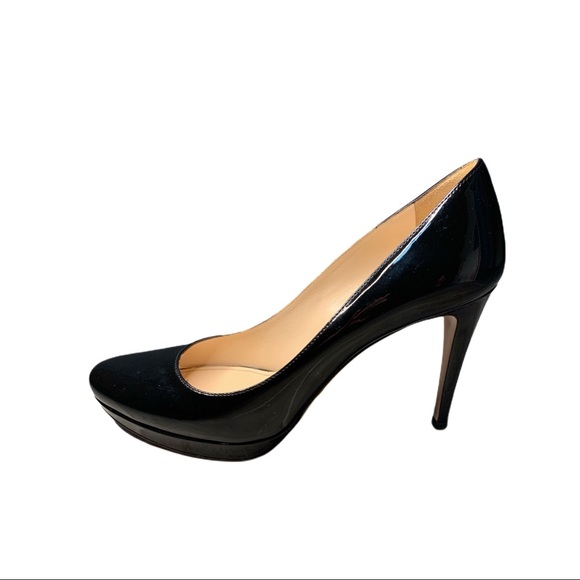 Prada Shoes - Prada Black Patent Heels Sz 38.5